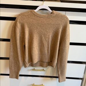 Universal Thread Camel Crewneck Cropped Sweater